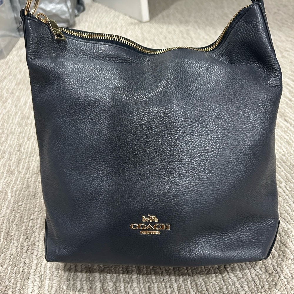 Coach Pebbled Leather Shoulder Bag with Braided Strap - Picture 4 of 9
